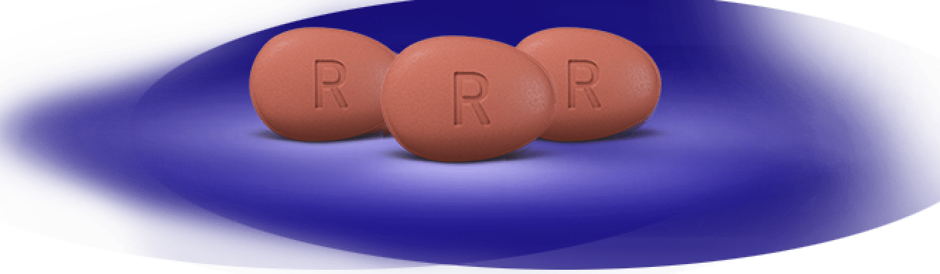image showing 3 pills of ORGOVYX® (relugolix)