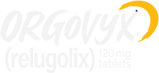 ORGOVYX® (relugolix) 120 mg tablets white logo